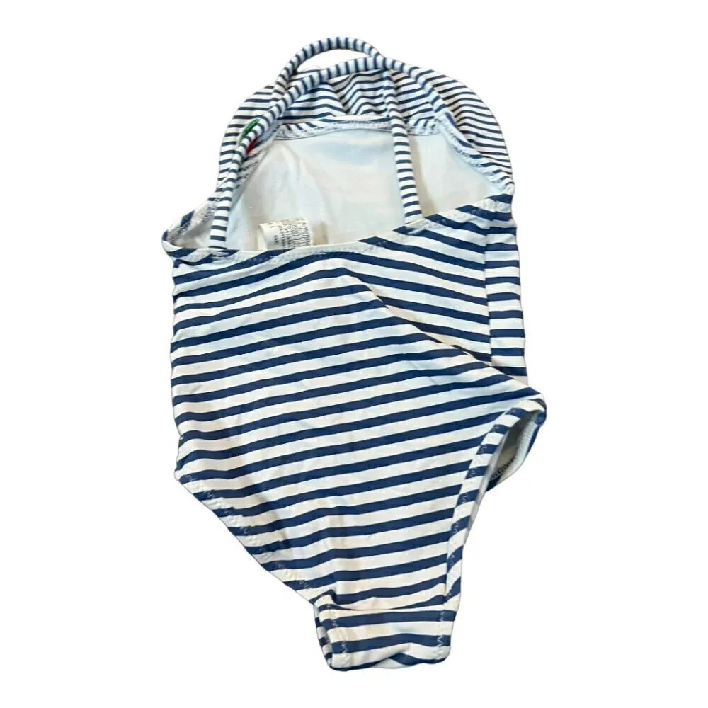 Zara Baby One Piece Swimsuit Blue White Watermelon 6-12 Months